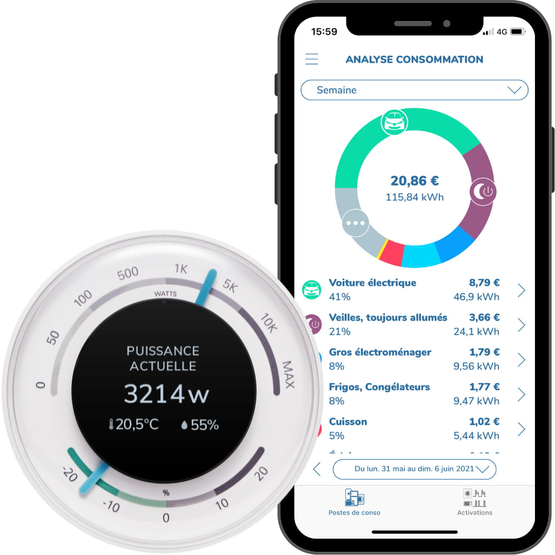 Solution connectée ecojoko : compteur et application de suivi de consommation électrique